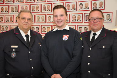 Sind neu im Kreisjugendfeuerwehrausschuss: Alfred Pagelkopf (v.l.n.r), Bennet Roschinski und Volker Tank