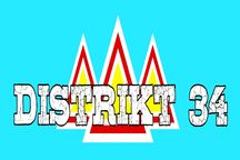 Logo der Feuerwehr Schenefeld zum Pfingstzeltlager unter dem Namen "Distrikt 34"