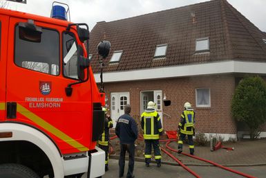 Am Mittwochmittag kam es in der Straße Liehtmoor in Elmshorn zu einem Kellerbrand